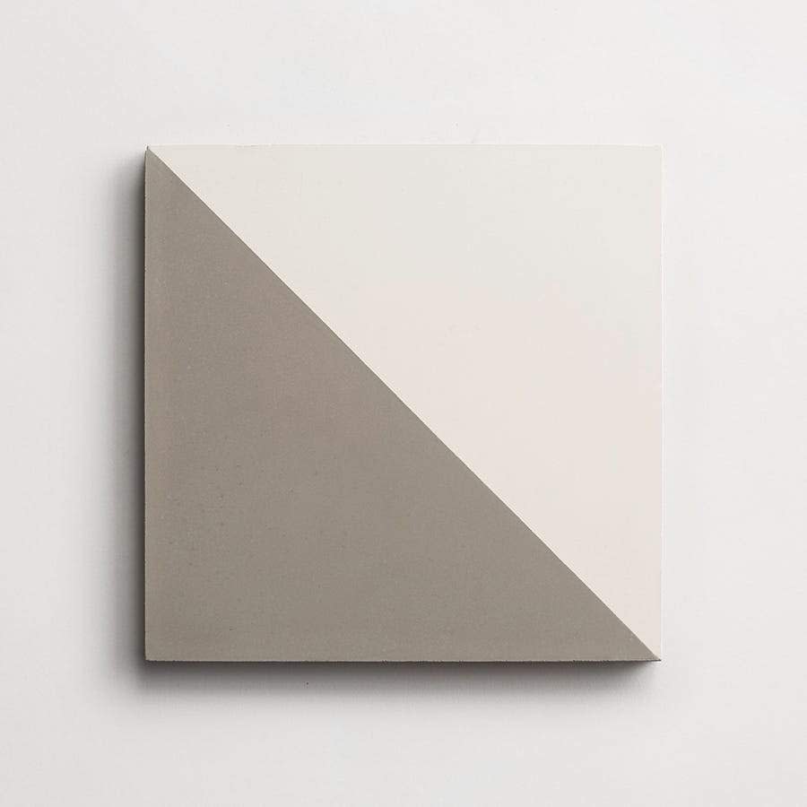 cement: slant | grande | matte | metal + white | sample ~ 8"x8"x⅝"