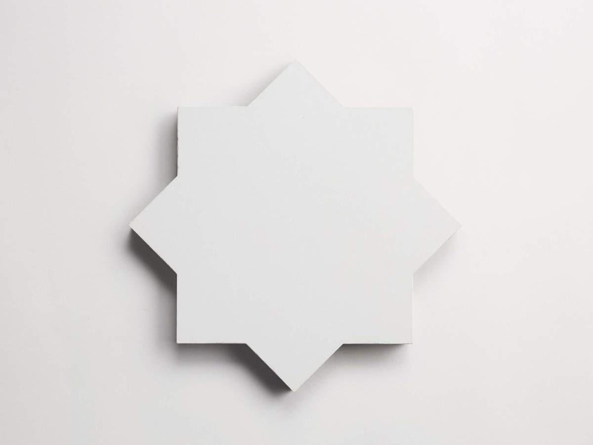Cement pavimenti white casablanca star & cross.