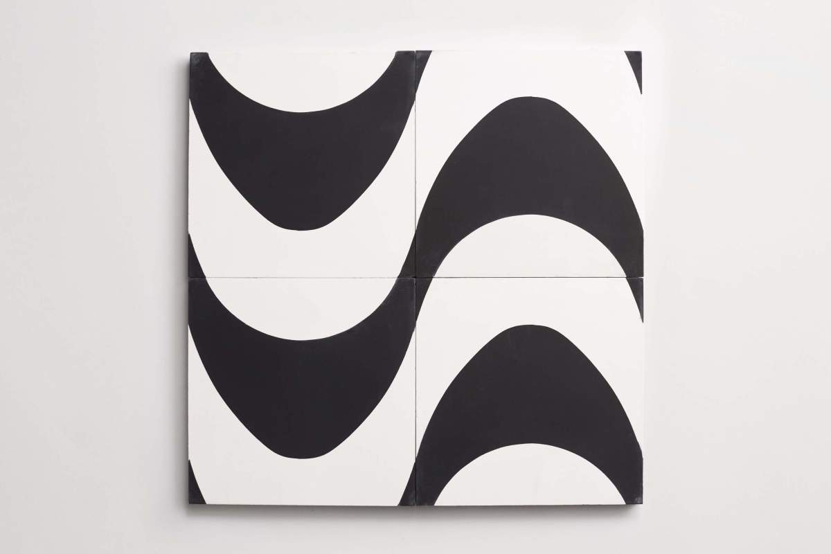 Tile concrete cement rio black white.
