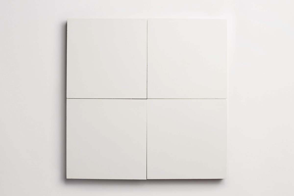 Cement tile solid colors 8x8 Square White.