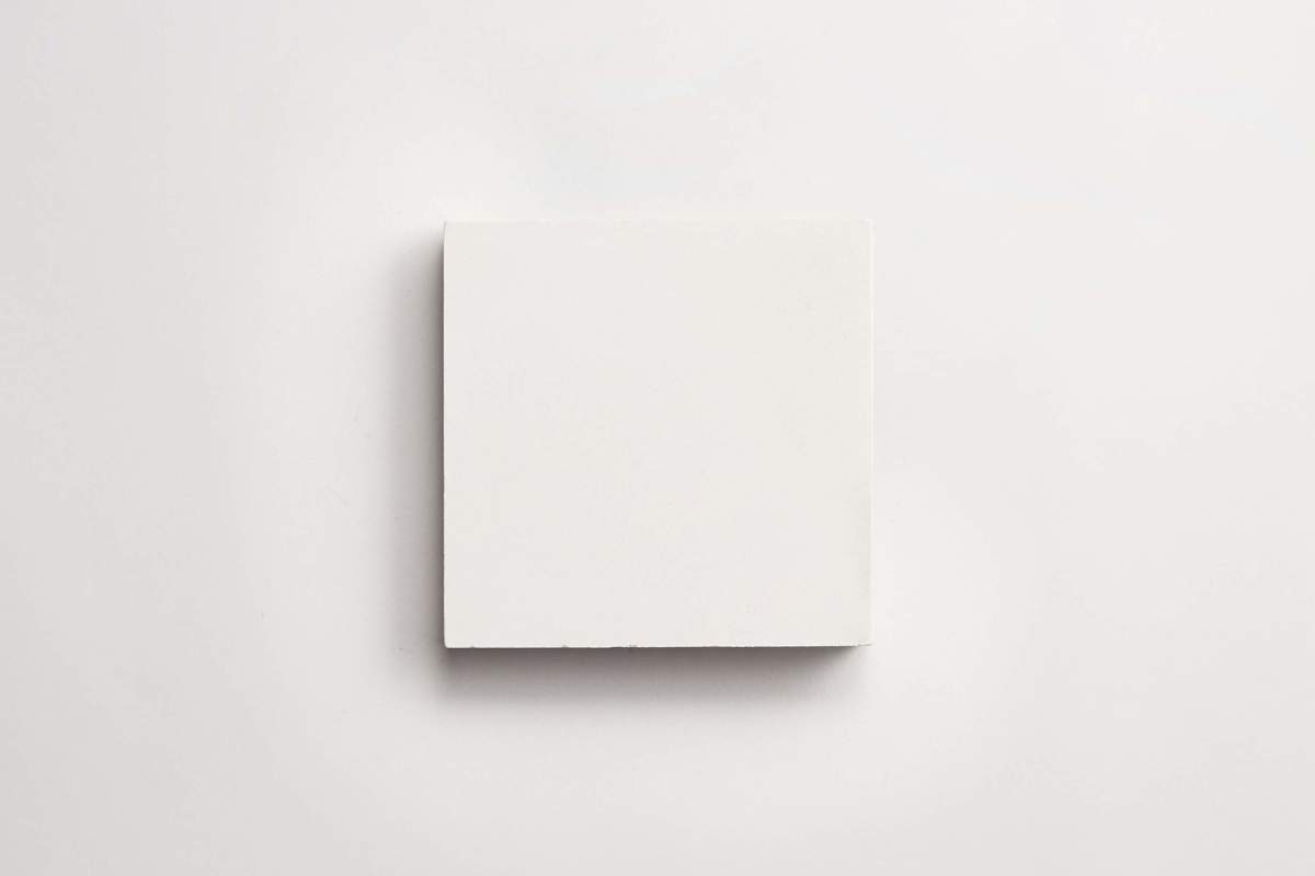 Cement tile solid colors 4x4 Square White.
