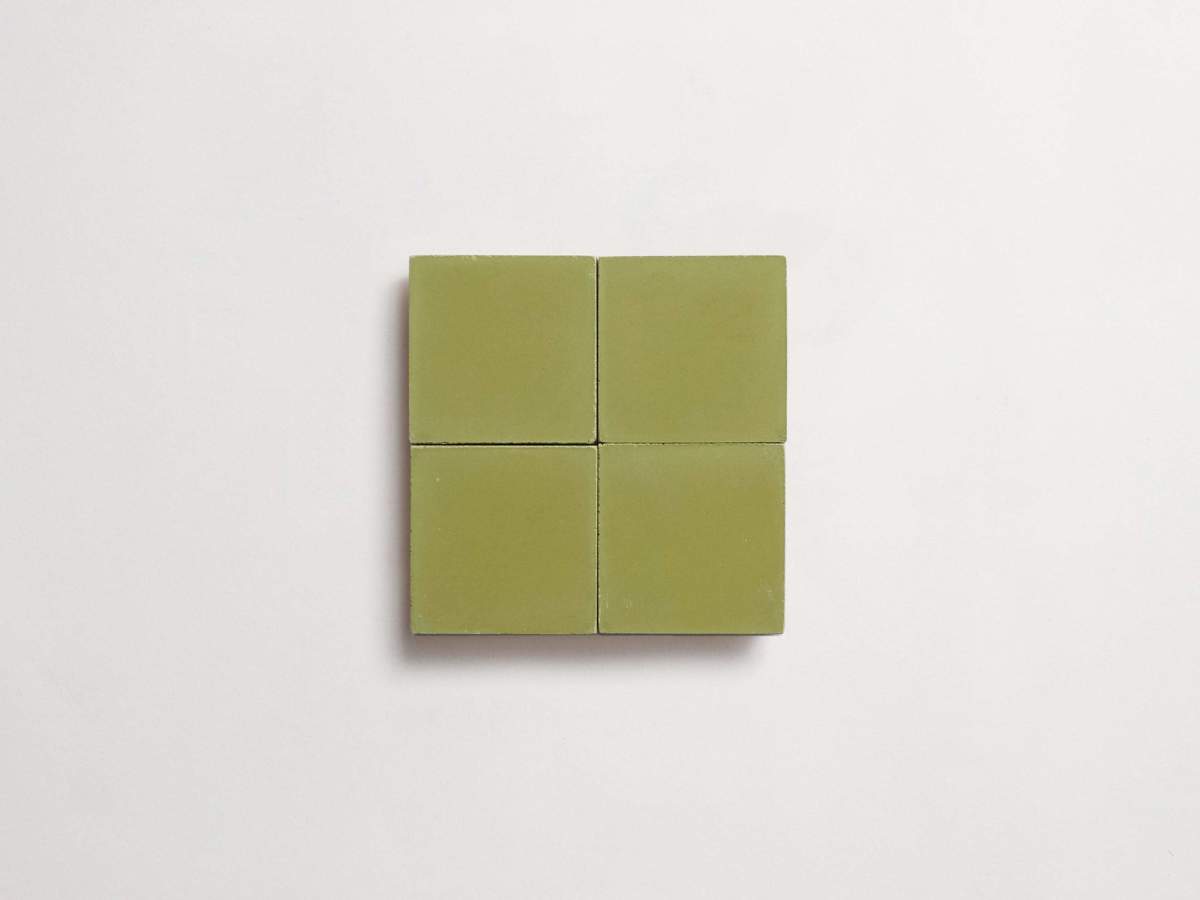 cement: solid | pixies | matte | olive | sample ~ 2"x2"x⅝"
