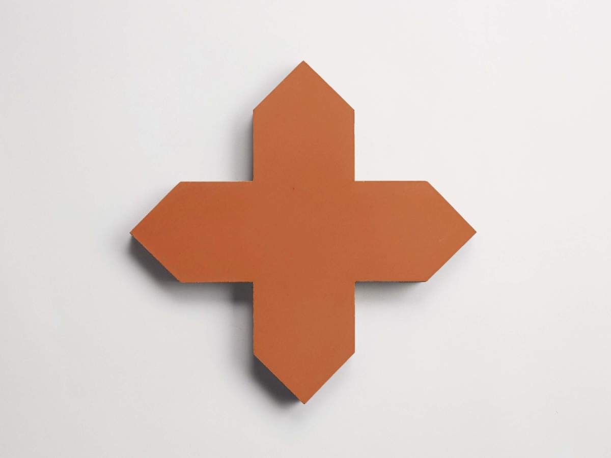 Tile cement pavimenti charcoal star + flowerpot cross.