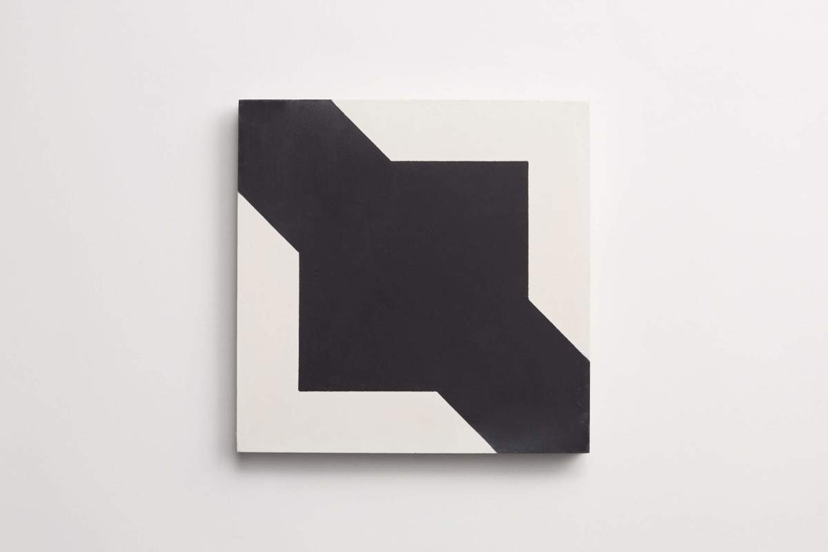 Tile concrete cement cathedral black white.