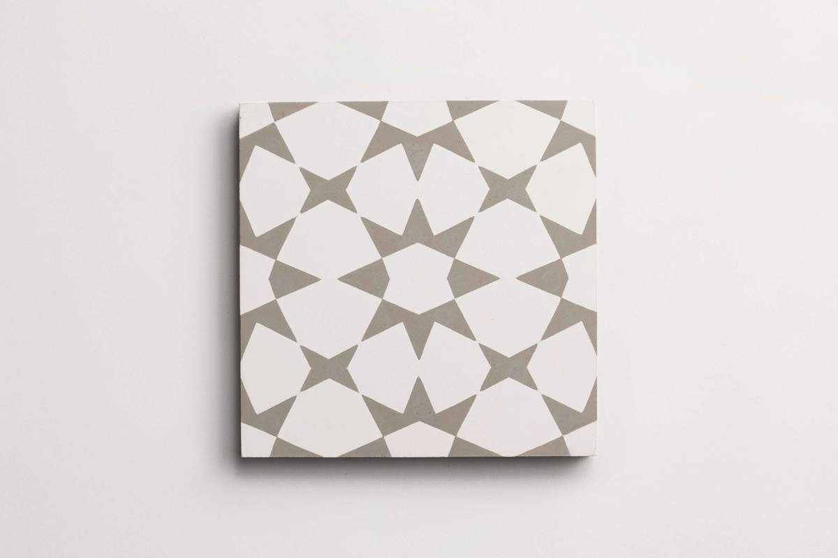 Tile concrete cement moroccan 3 fez metal white.