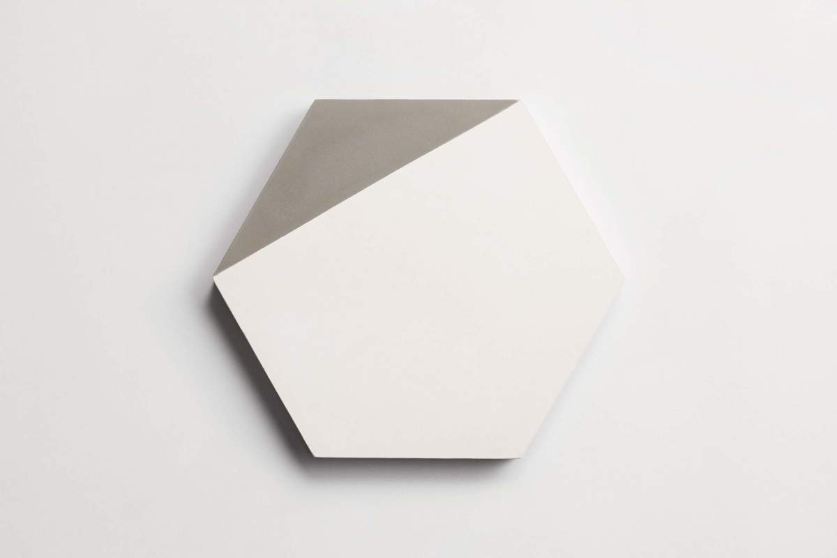 Tile concrete cement hex clip white metal hexagon.