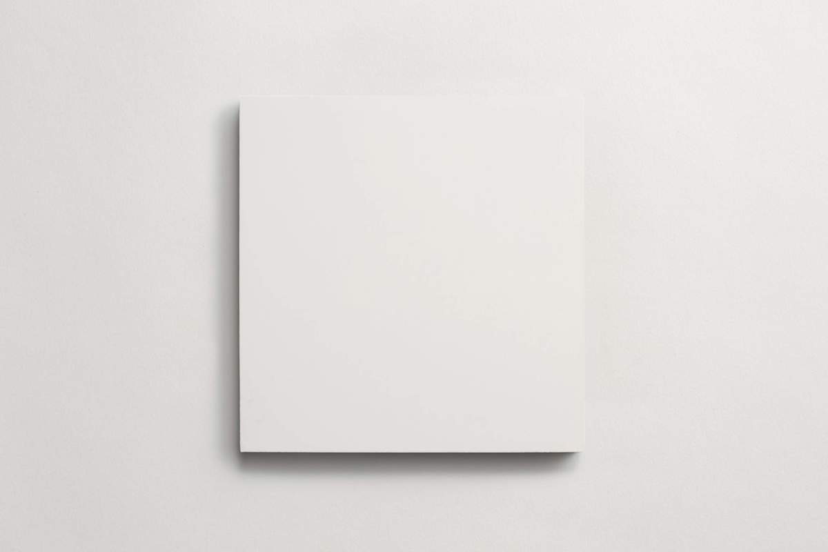 Cement tile solid colors 8x8 Square White.