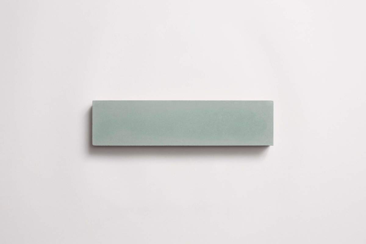 Cement tile solid colors 8x2 Rectangle Basil Green.