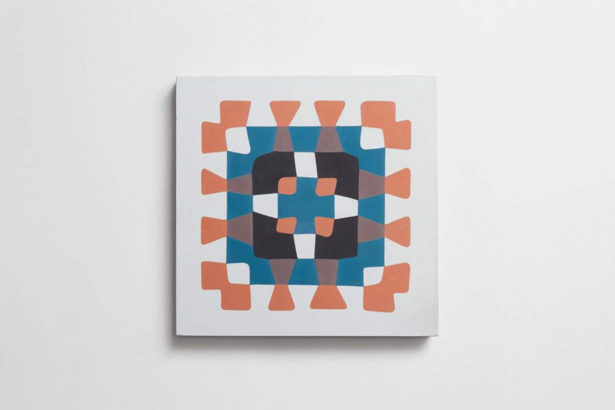 Tile pattern cement granny squares white (bundle).
