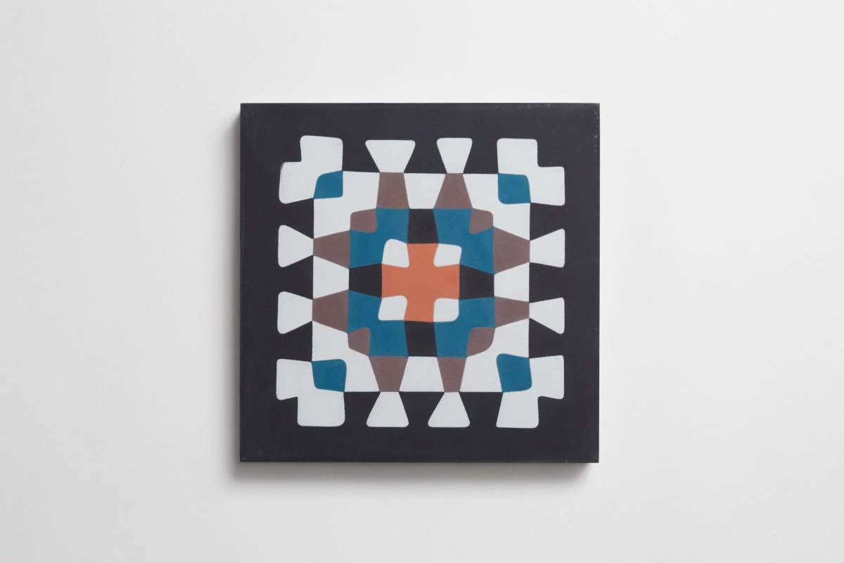 Tile pattern cement granny squares black (bundle).