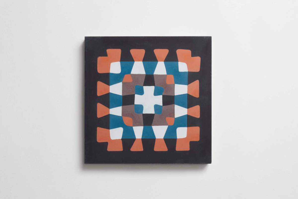 Tile pattern cement granny squares black (bundle).