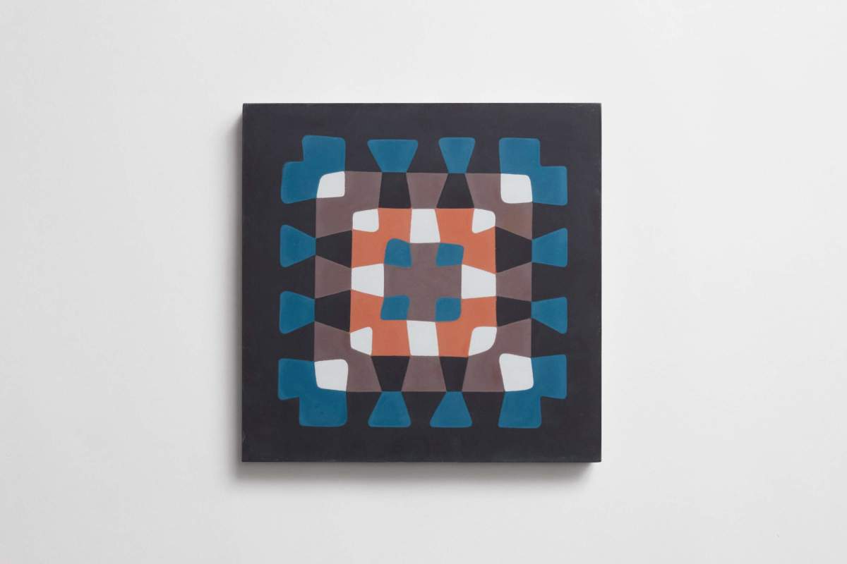 Tile pattern cement granny squares black (bundle).
