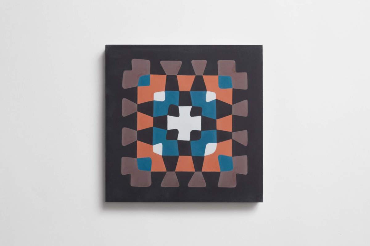 Tile pattern cement granny squares black (bundle).