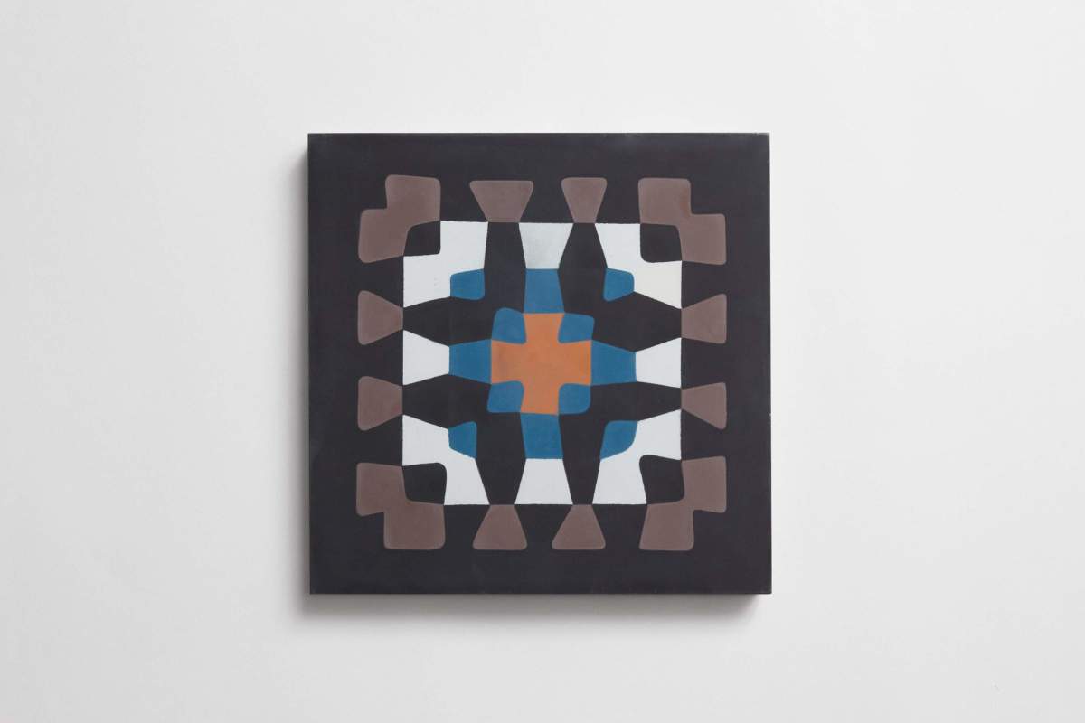 Tile pattern cement granny squares black (bundle).