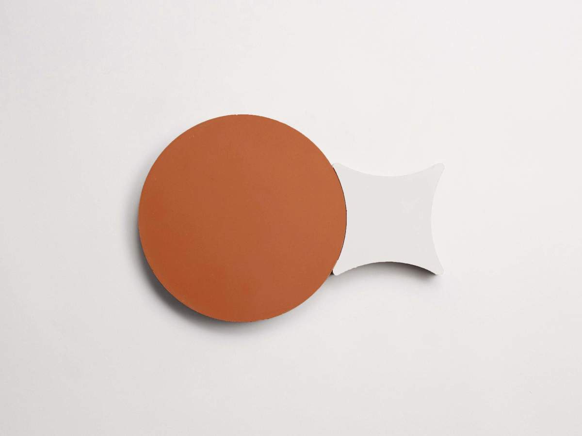 Cement pavimenti flowerpot circle + white losange.