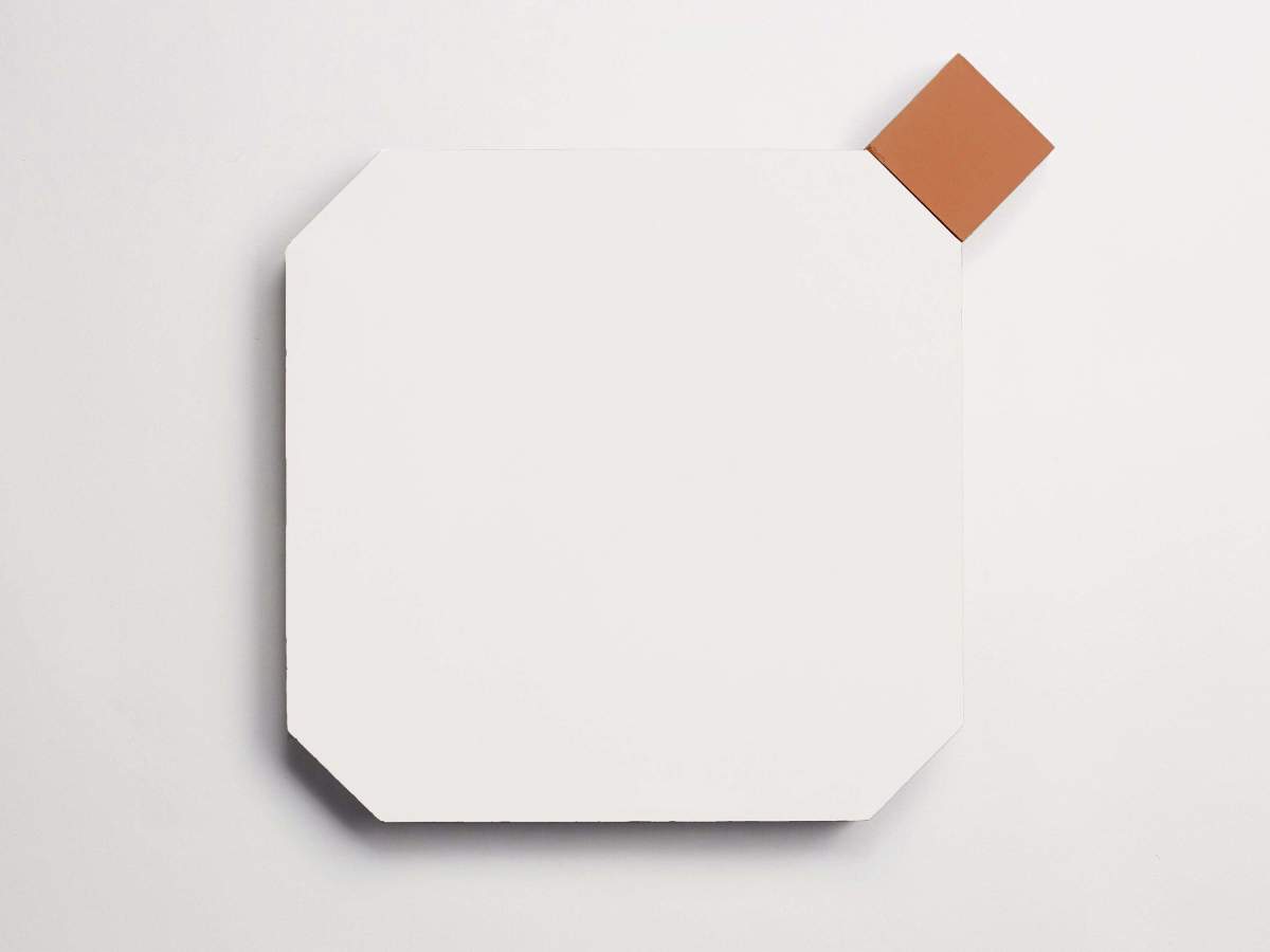Cement pavimenti white octagon + flowerpot bouchon.