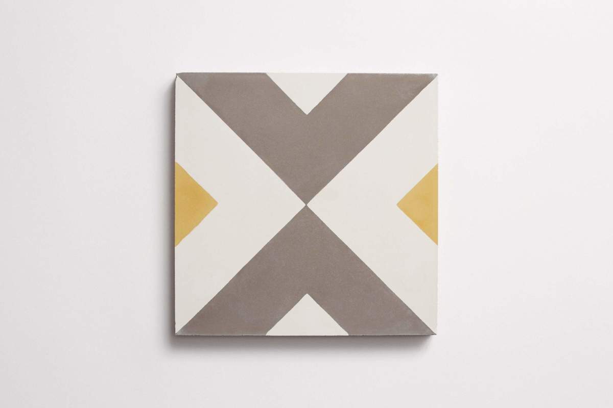 Tile concrete cement checkered past pulsating metal.
