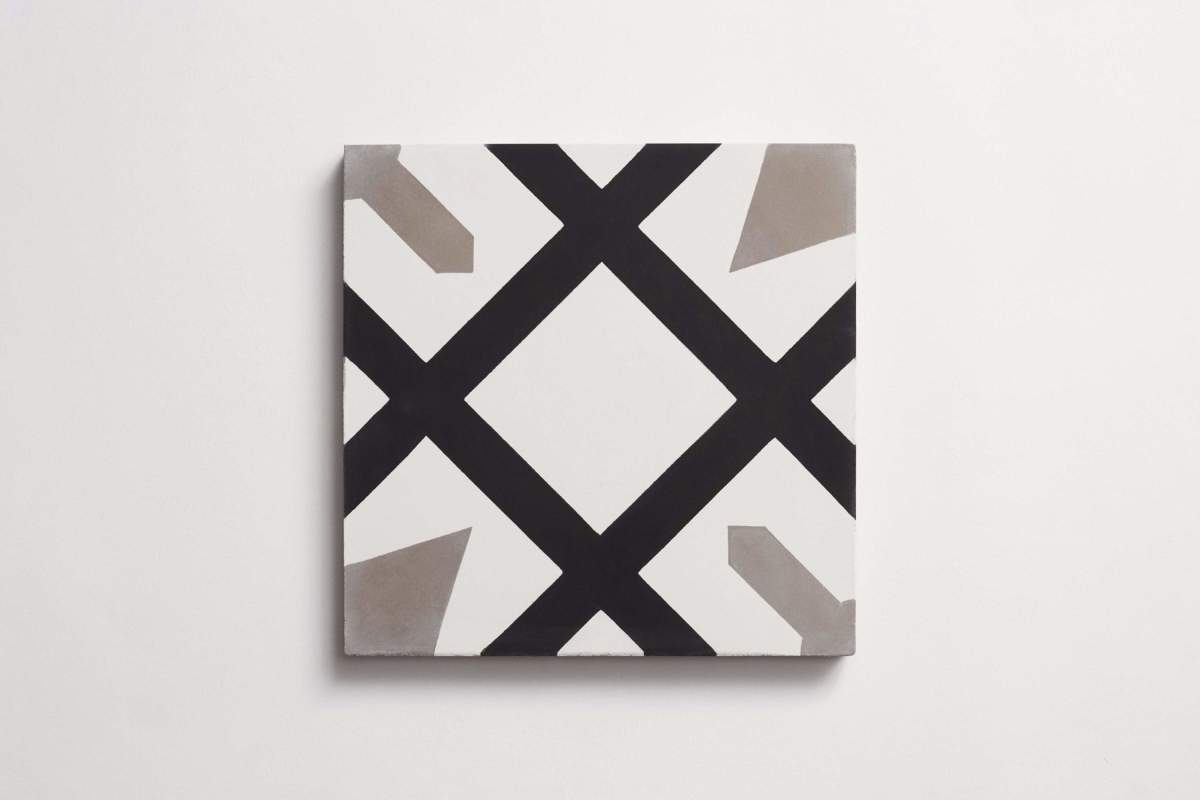 Tile concrete cement harold star cross pattern.