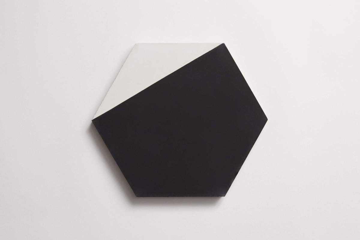 Tile concrete cement hex clip black white hexagon.