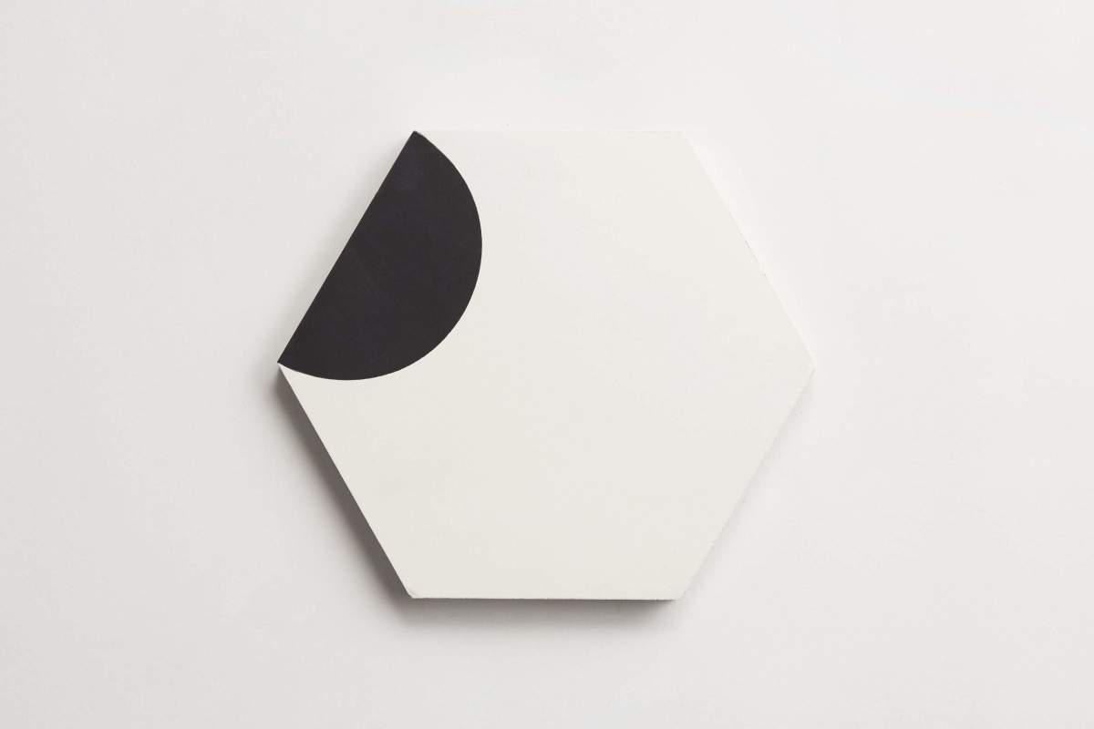 Tile concrete cement hex peek white black hexagon.