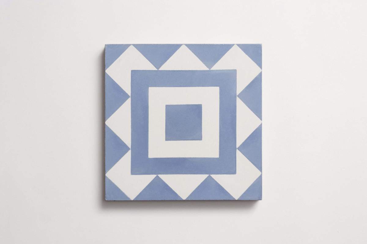 Tile concrete cement los feliz nautical blue.