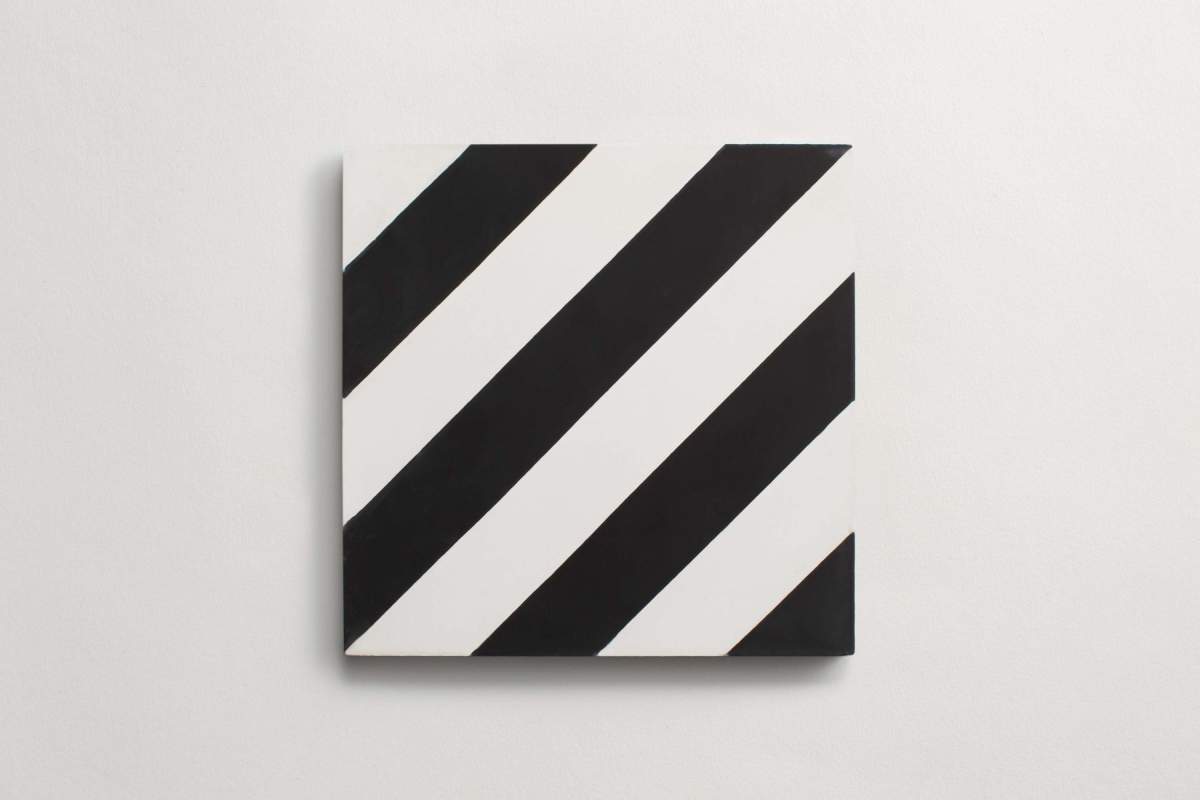 Tile concrete cement marrakech diagonal stripe pattern.