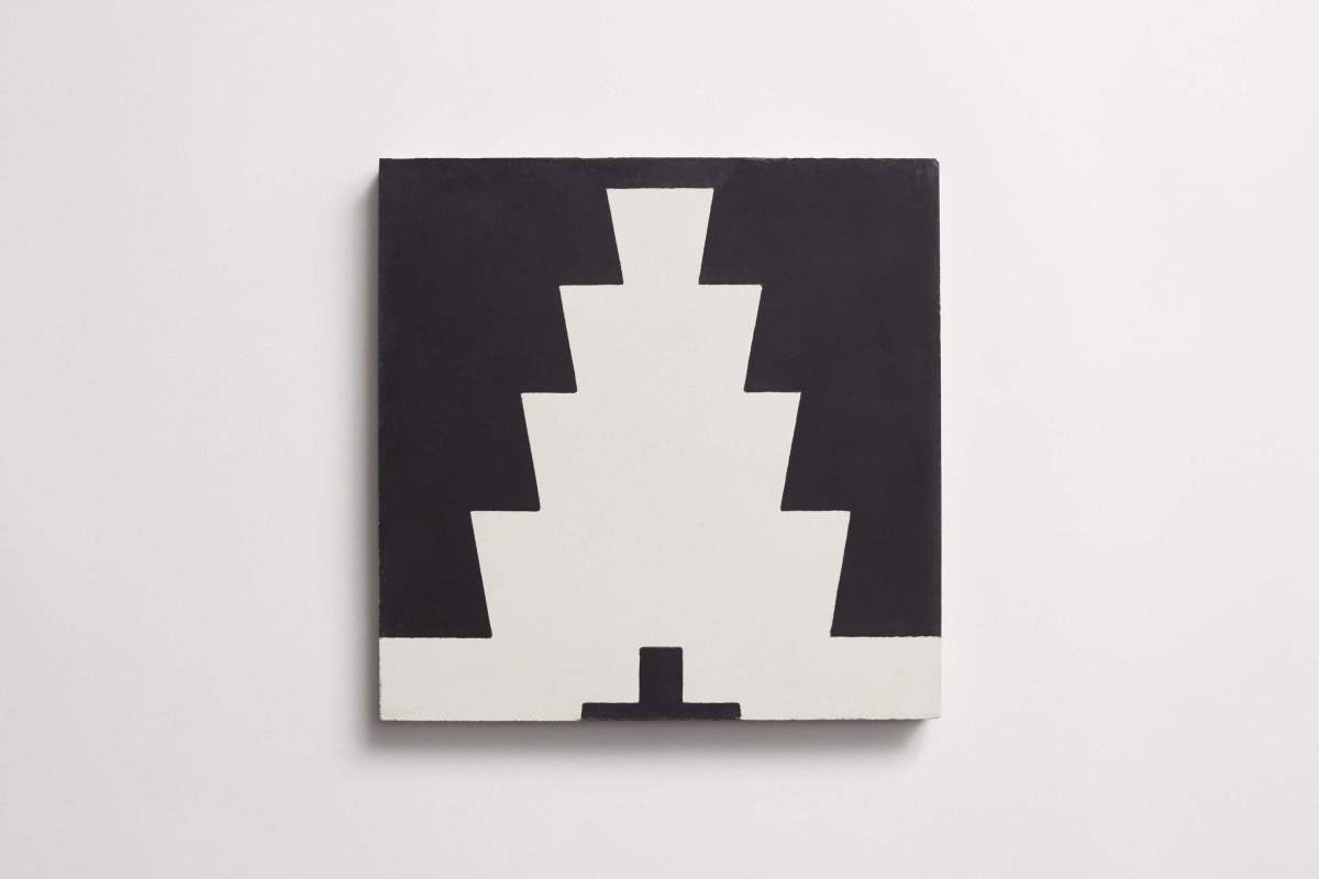 Tile concrete cement new west pattern nine black.