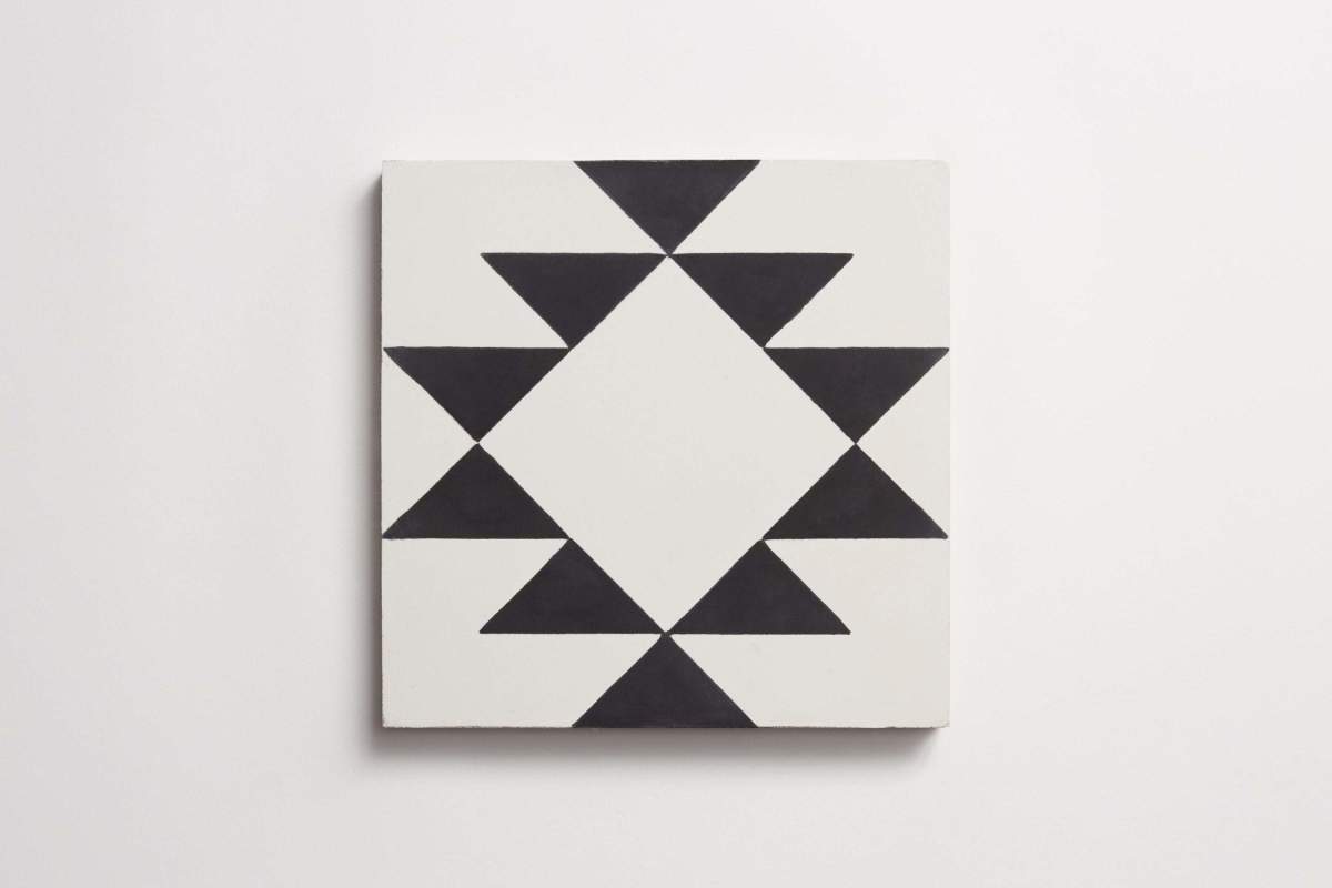 Tile concrete cement new west pattern ten white black.