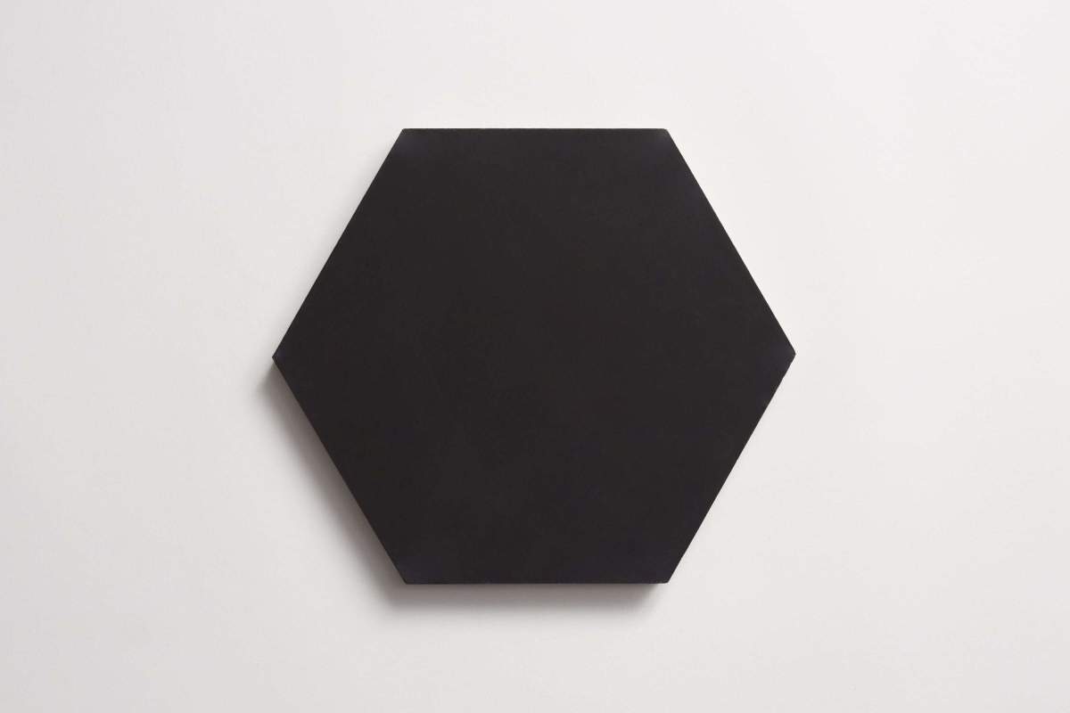 Cement tile solid colors 9x8 Hex Black.