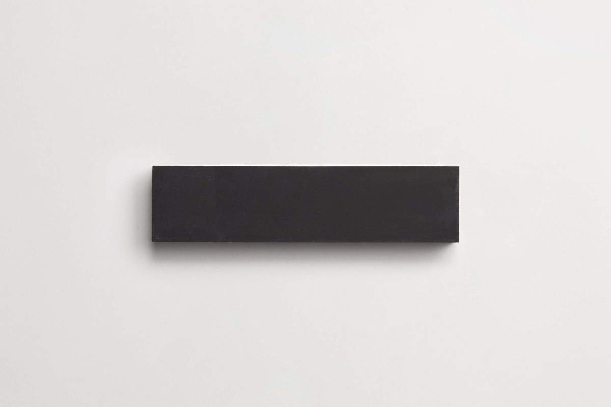 Cement tile solid colors 8x2 Rectangle Black.