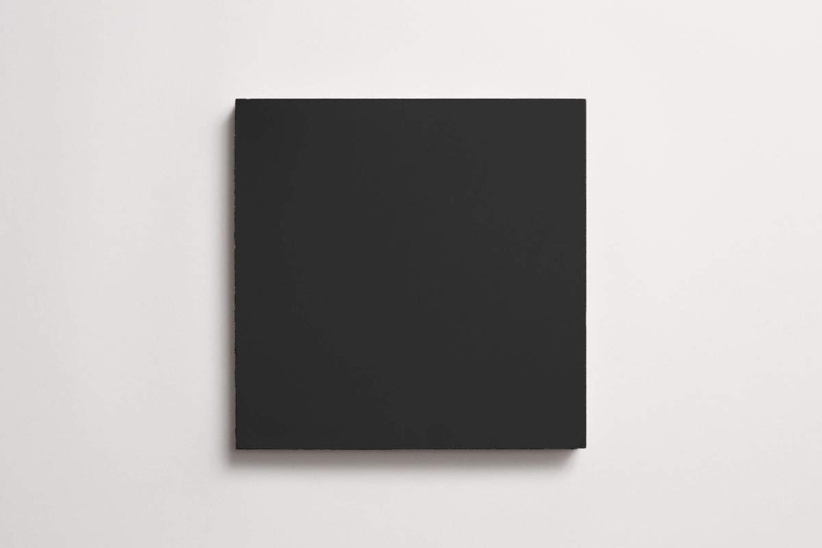 Cement tile solid colors 8x8 Square Black.