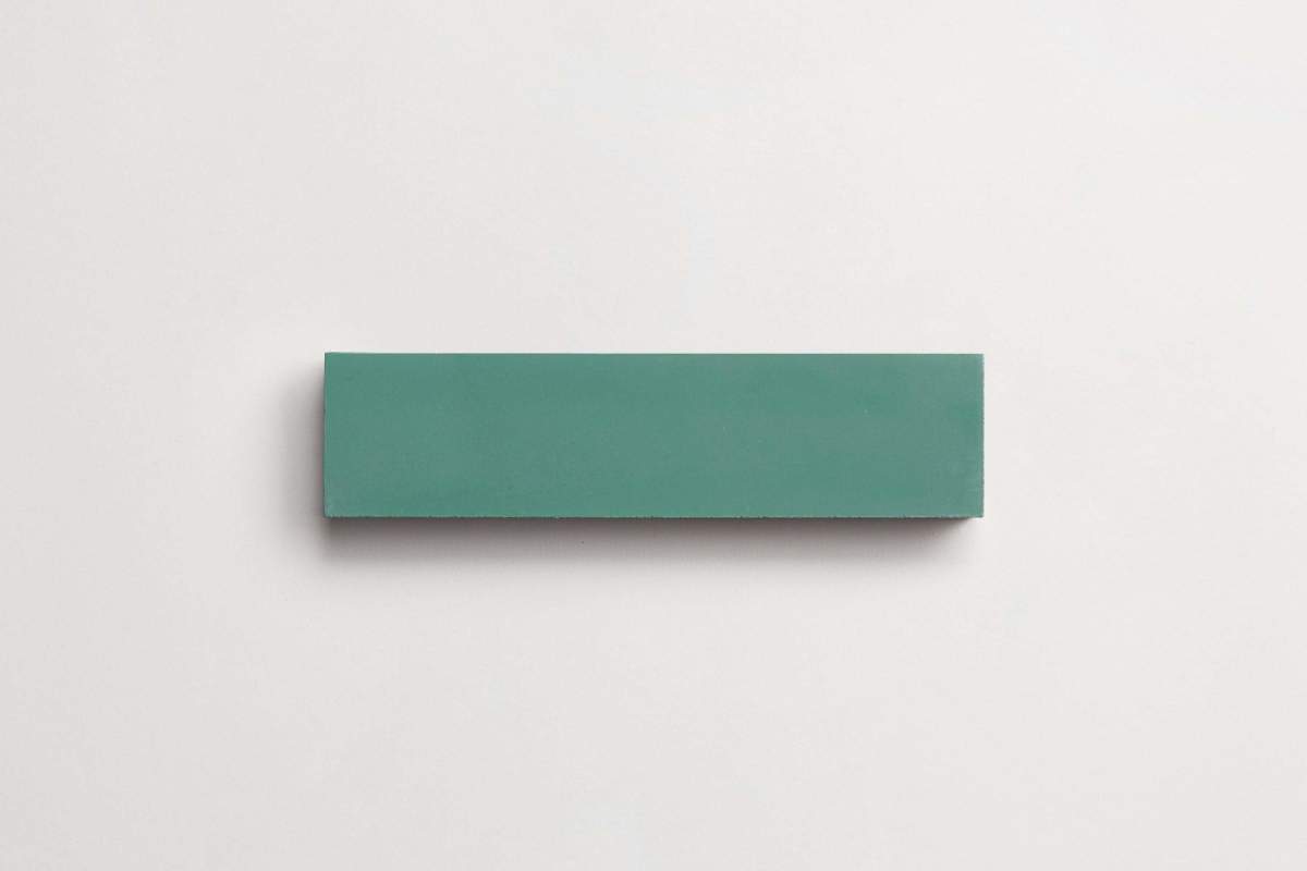 Cement tile solid colors 8x2 Rectangle Kelly Green.