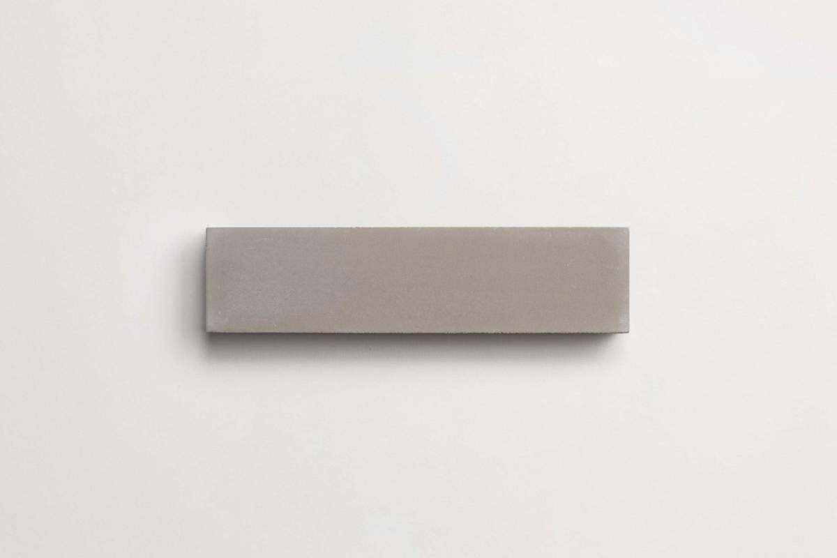 Cement tile solid colors 8x2 Rectangle Metal Grey.