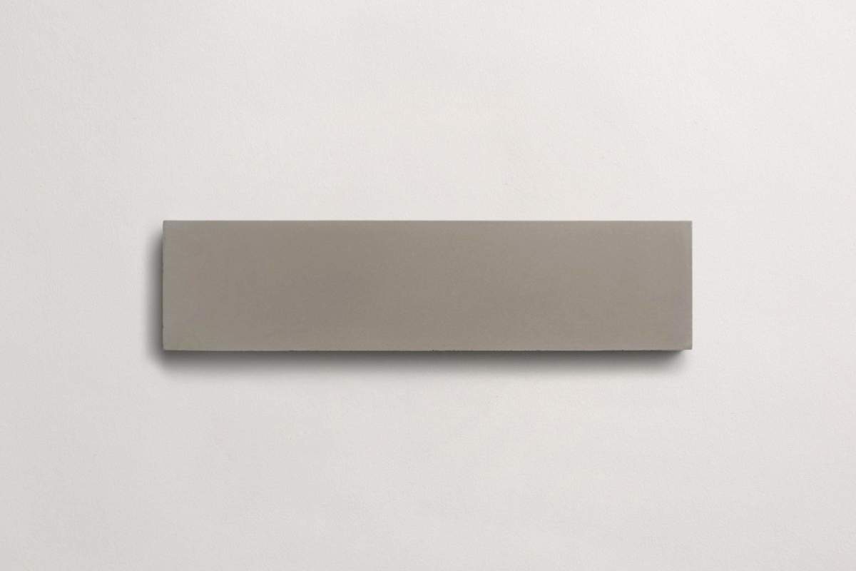 Cement tile solid colors 12x3 Rectangle Metal Grey.