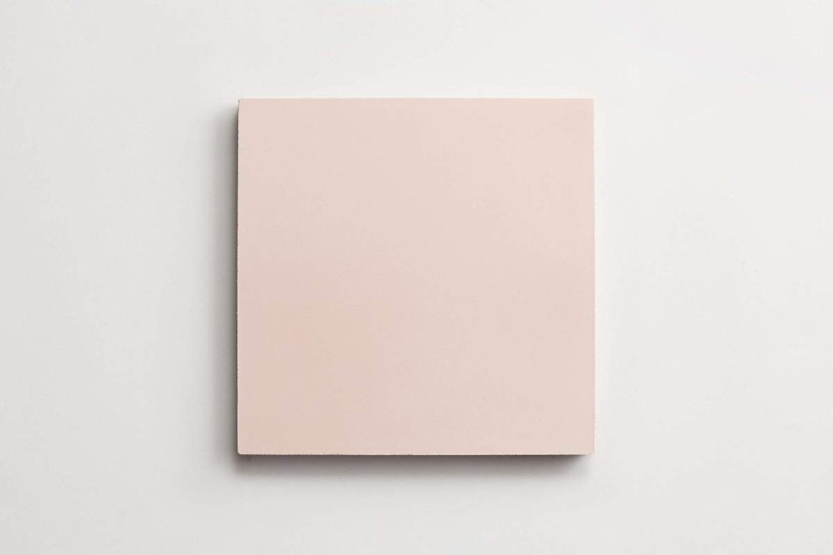 Cement tile solid colors 8x8 Square Mocha Pink.