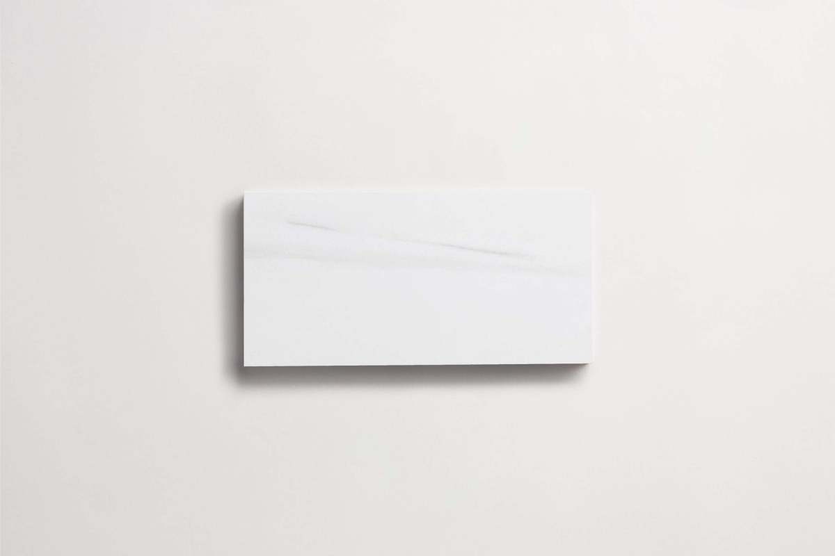 Tile bianco dolomite white stone subway.