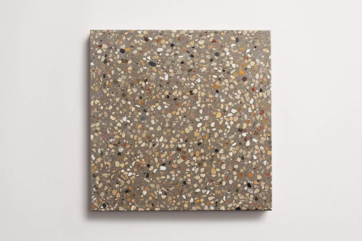 Tile forage terrazzo cement metal square 12x12.