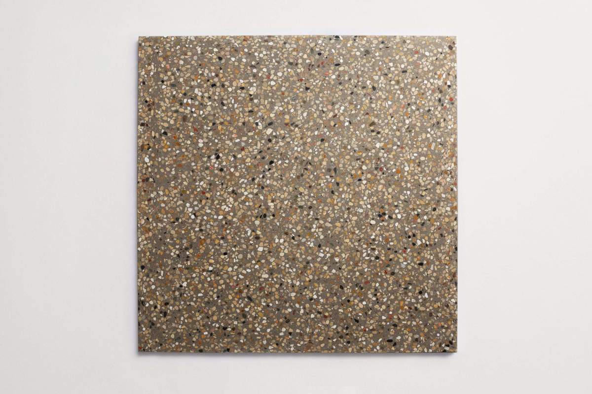 Tile forage terrazzo cement metal square 24x24.