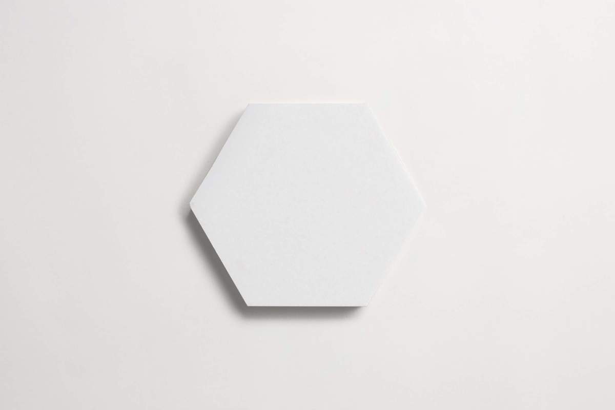 Tile thassos white stone six hex sheet.