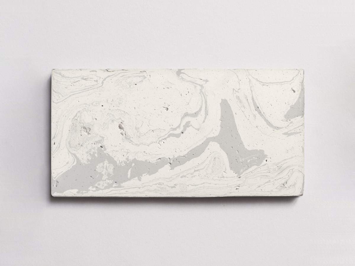 Tavella cotto variegato grey on white fornace brioni tile.