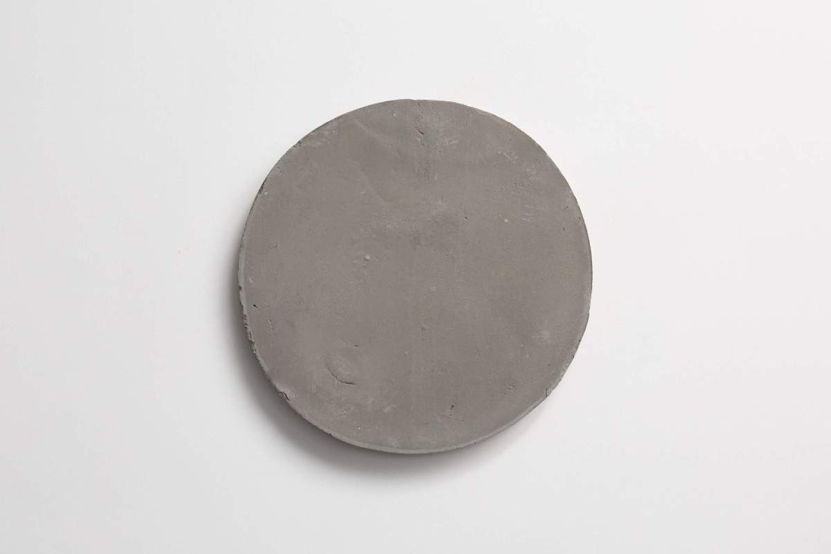 Terracotta Tile Circle Unfinished Grey Tile.