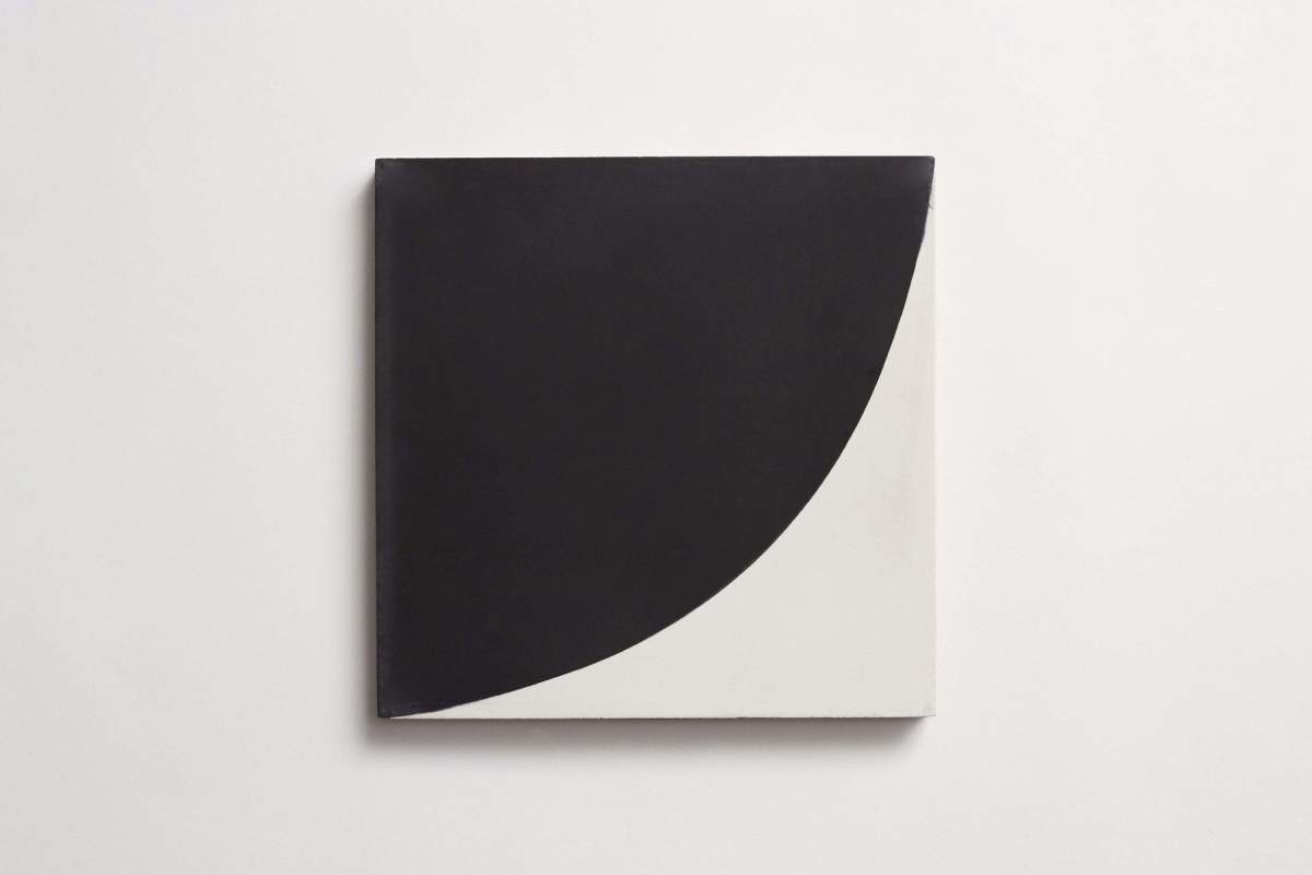 Tile concrete cement bold arc black.
