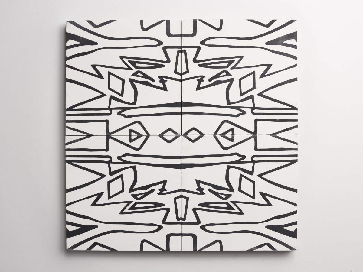 Tile concrete cement eskayel akimbo black white.