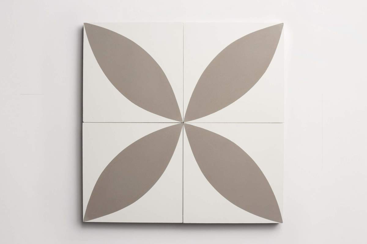 Tile concrete cement big dane bold metal white.