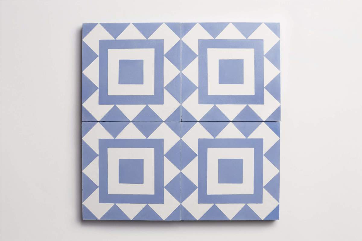 Tile concrete cement los feliz nautical blue.