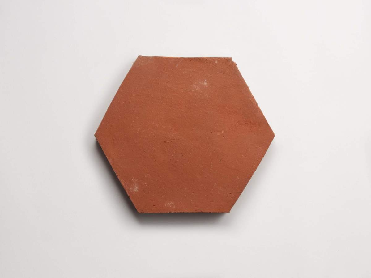 Terracotta Tile 8" Hex Unfinished Red Tile.