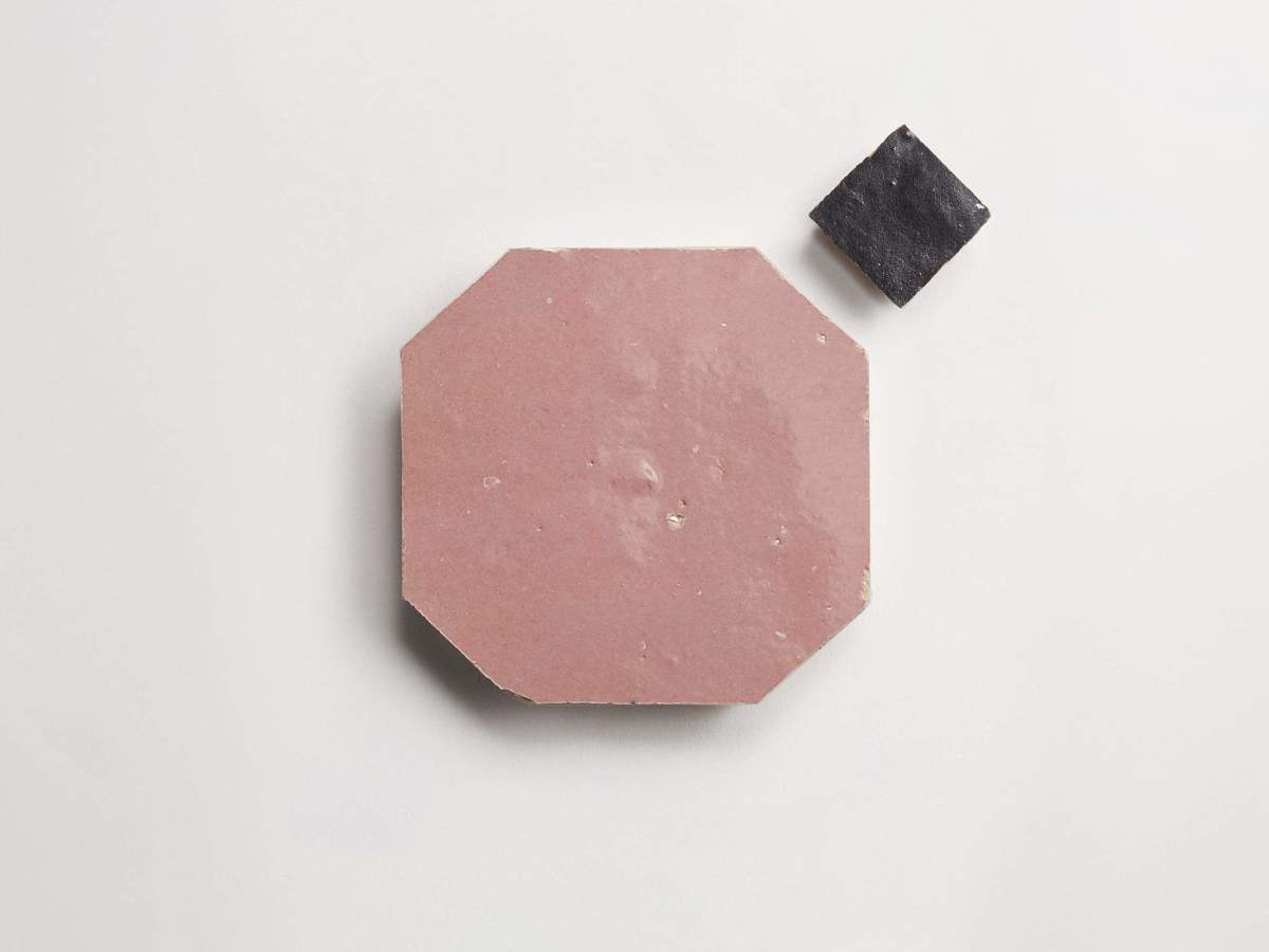 Vintage rose octagon & charred cedar bouchon zio & sons + tile.