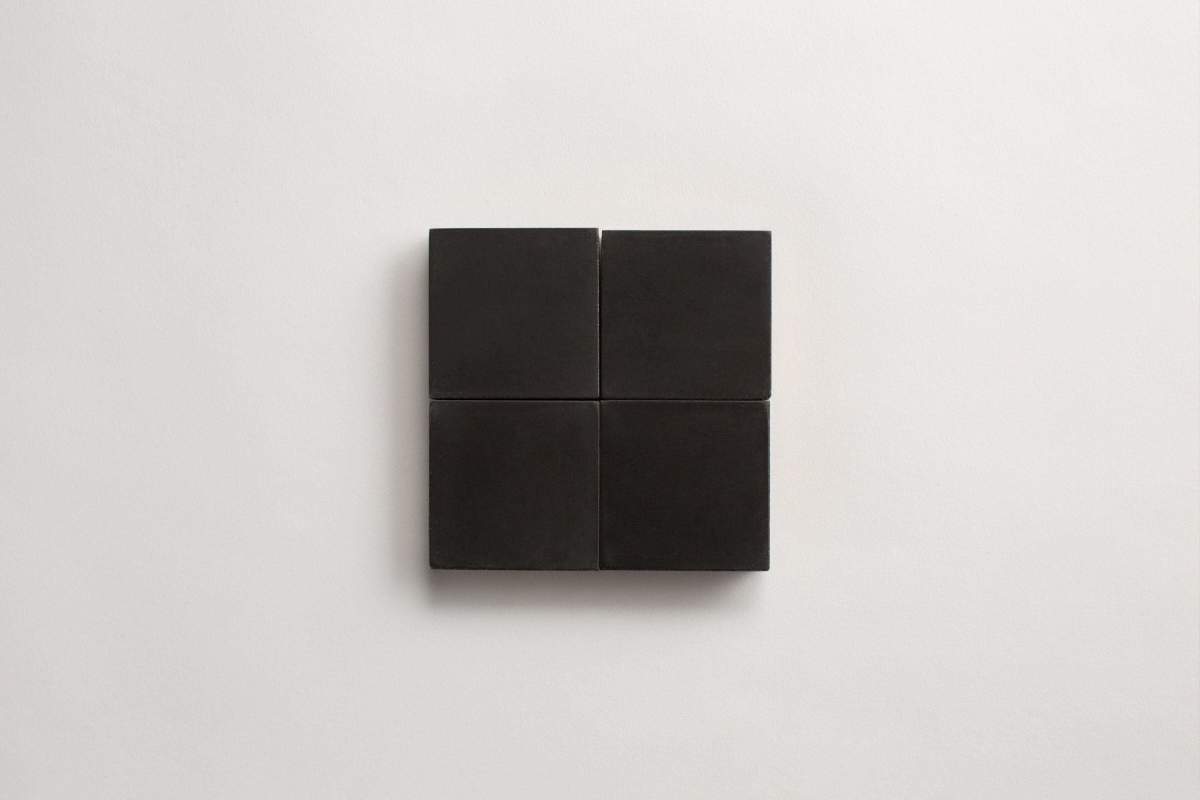 cement: solid | pixies | matte | black | sample ~ 2"x2"x⅝"