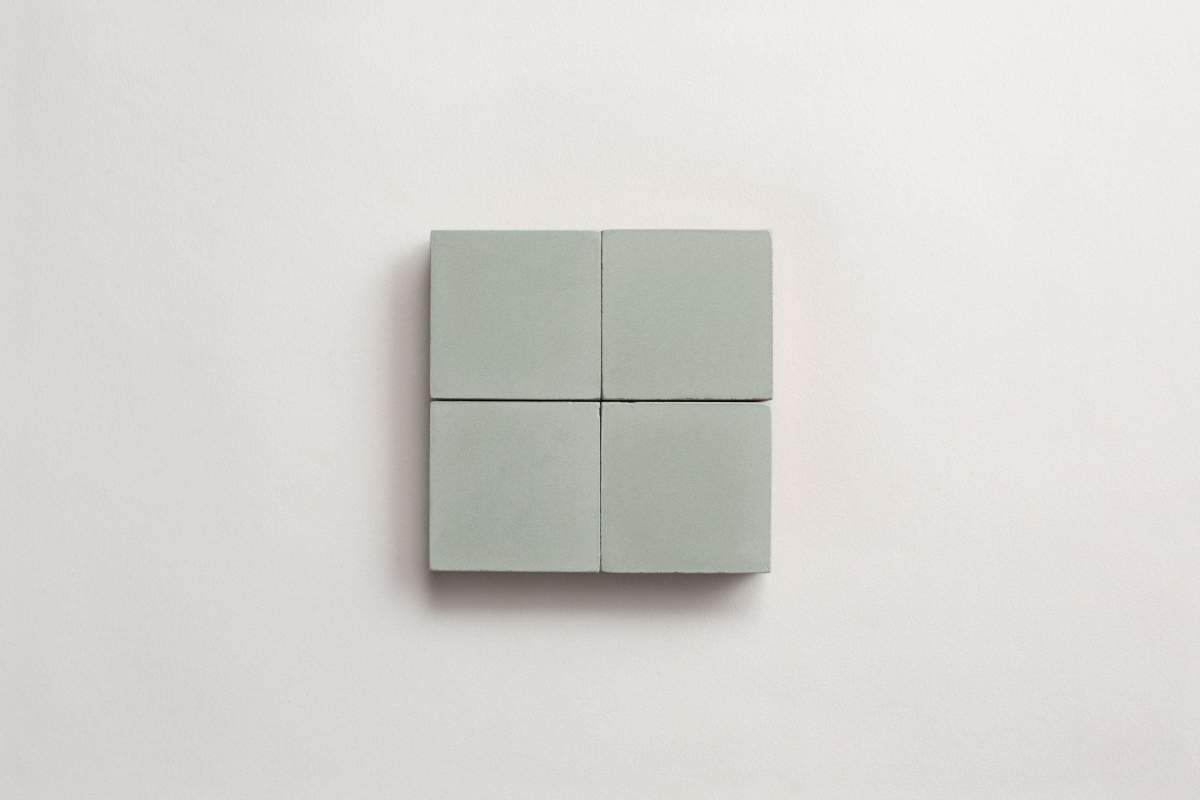 cement: solid | pixies | matte | celadon | sample ~ 2"x2"x⅝"