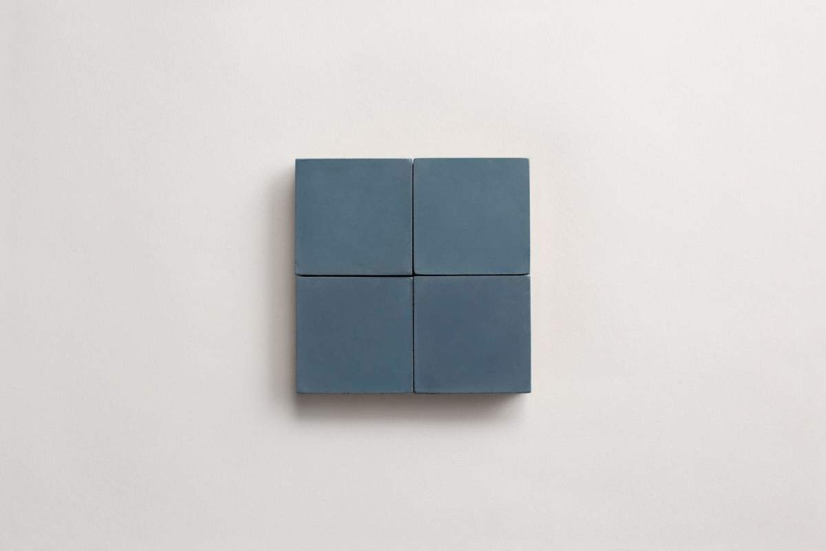 cement: solid | pixies | matte | federal blue | sample ~ 2"x2"x⅝"